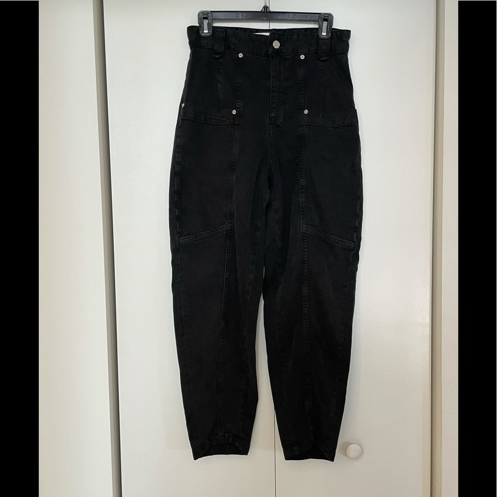Zara Black Baggy Jeans With Front Pockets